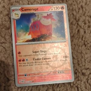 Camerupt Trading Card - Red and Blue